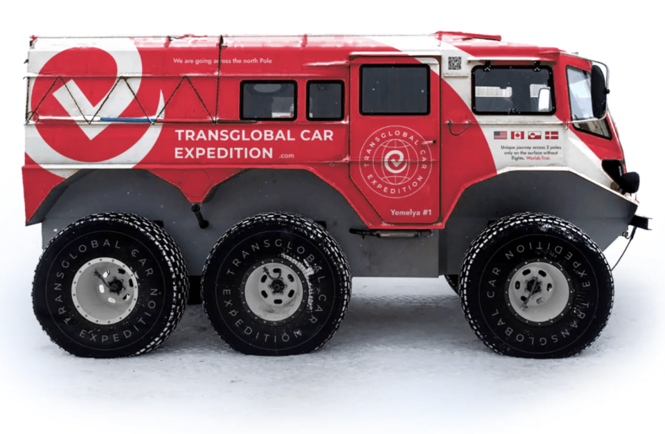 A Yemelya amphibious vehicle used to cross ice. Photo: Transglobal Car Expedition